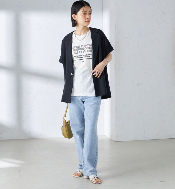 SHIPS for women「〈手洗い可能〉強撚 半袖 テーラードジャケット ◇」|テーラードジャケット|