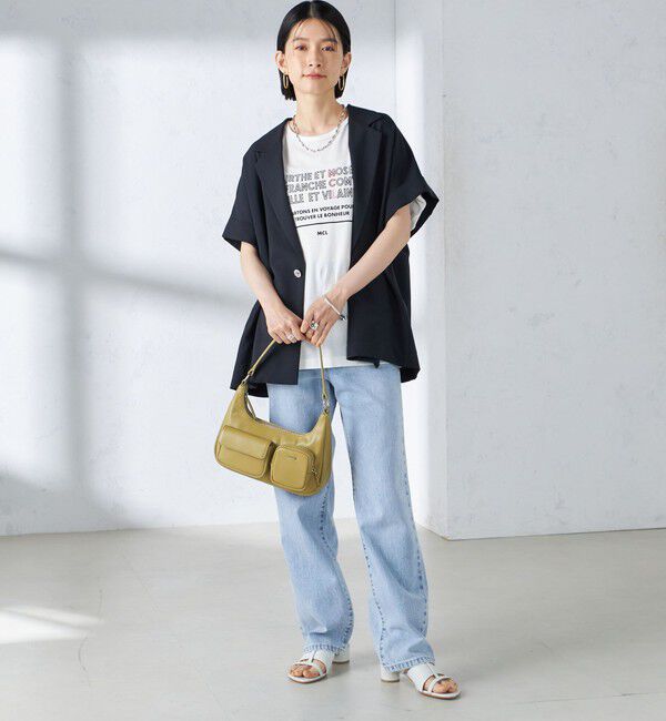 SHIPS for women「〈手洗い可能〉強撚 半袖 テーラードジャケット ◇」|テーラードジャケット|