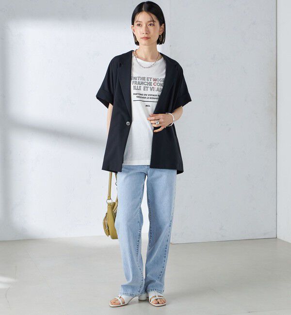 SHIPS for women「〈手洗い可能〉強撚 半袖 テーラードジャケット ◇」|テーラードジャケット|