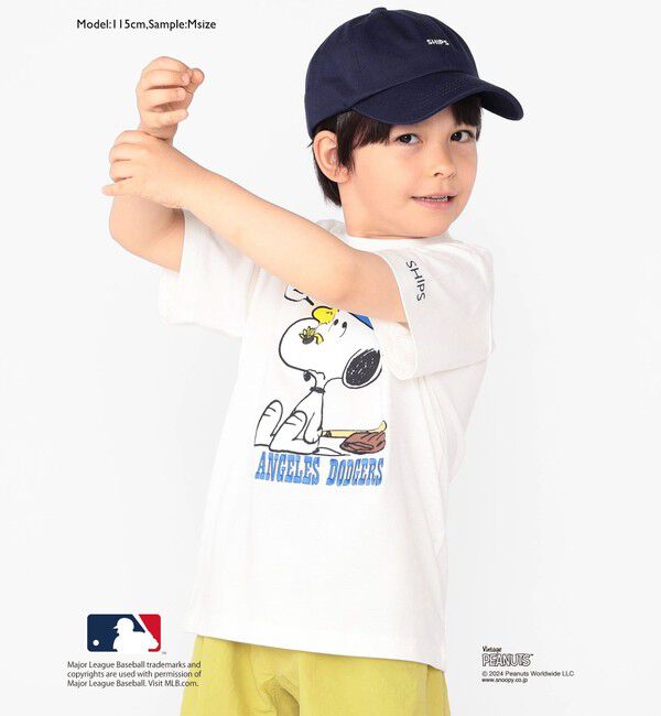 SHIPS KIDS「SHIPS KIDS:100～125cm / スヌーピー&times;MLB TEE」|Tシャツ・カットソー|
