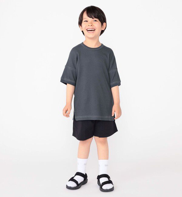 SHIPS KIDS「THYARD:100～125cm / ワッフル 半袖 TEE」|Tシャツ・カットソー|