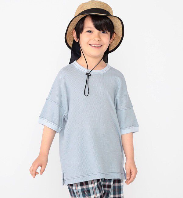 SHIPS KIDS「THYARD:100～125cm / ワッフル 半袖 TEE」|Tシャツ・カットソー|