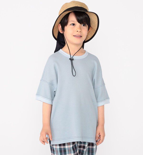 SHIPS KIDS「THYARD:100～125cm / ワッフル 半袖 TEE」|Tシャツ・カットソー|