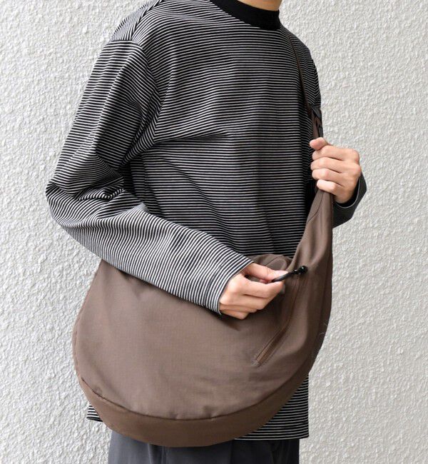 SHIPS any「SHIPS any: リップストップ ナイロン ロゴ 刺繍 クレッセント ショルダーバッグ◆」|ショルダー・メッセンジャー|