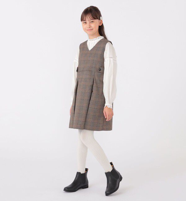 SHIPS KIDS「SHIPS KIDS:140～150cm / チェック ジャンパー スカート」|ワンピース|