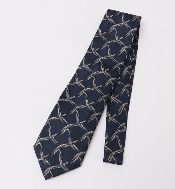 SHIPS「【SHIPS別注】Stefano Cau: シルク ジャカード ラティス ネクタイ」|ネクタイ・蝶ネクタイ|ネイビー