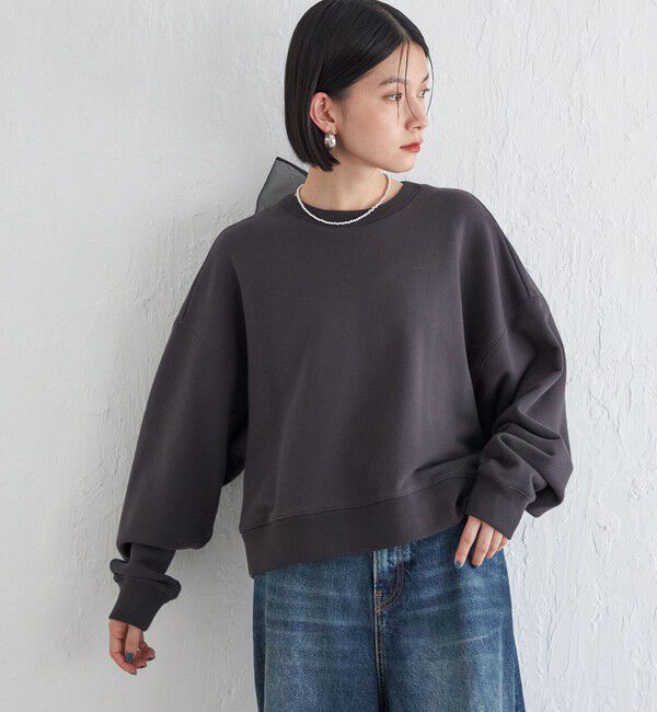 SHIPS for women「Wai＋:〈手洗い可能〉裏毛 オーガンジー スウェット」|スウェット・ジャージ|