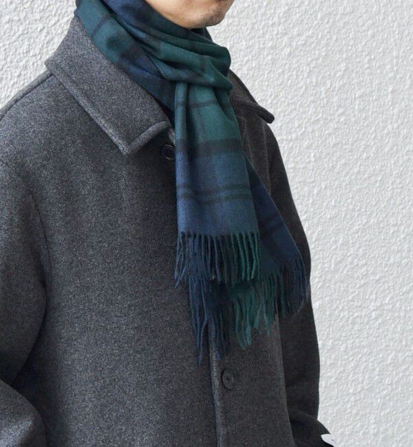 SHIPS any「SHIPS any: カシミヤ チェック / ソリッド シングル ストール◇」|マフラー|