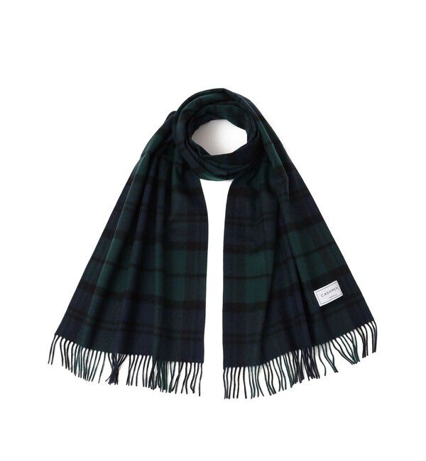 SHIPS any「SHIPS any: カシミヤ チェック / ソリッド シングル ストール◇」|マフラー|