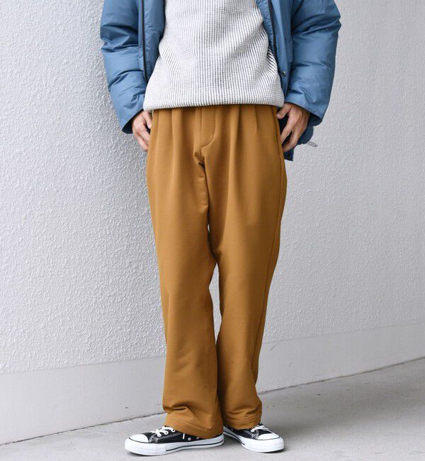 SHIPS any「SHIPS any: ストレッチ 裏起毛 ウォーム 2タック ワイド イージー パンツ◇」|チノ|