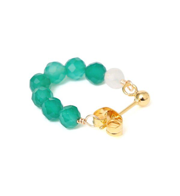 SHIPS any「CONSOLER: カラー ストーン ミックス フープ ピアス 2」|ピアス|