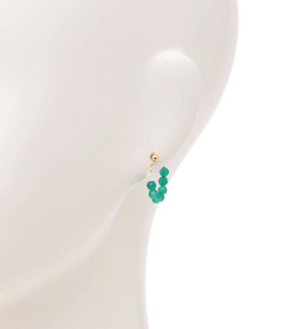 SHIPS any「CONSOLER: カラー ストーン ミックス フープ ピアス 2」|ピアス|