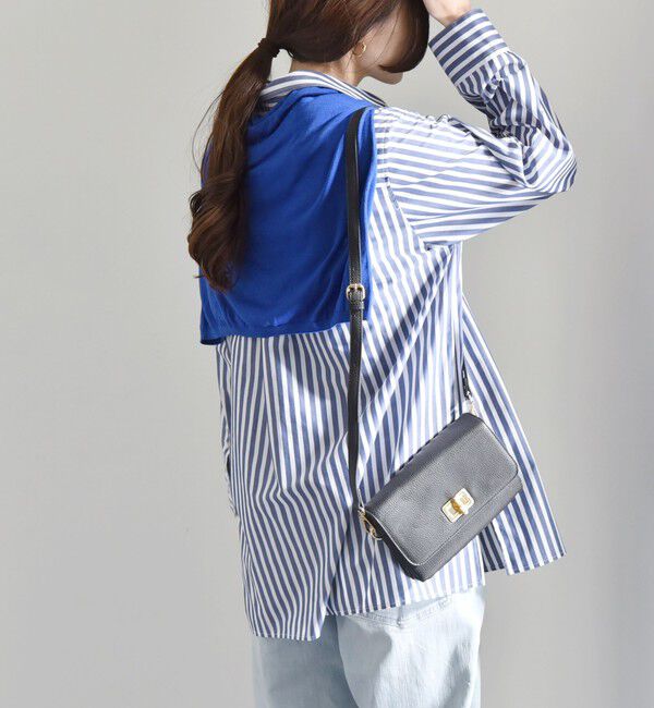 quaranciel「quaranciel:〈洗濯機可能〉REPREVE スキッパー ポケット チュニック シャツ」|シャツ・ブラウス|