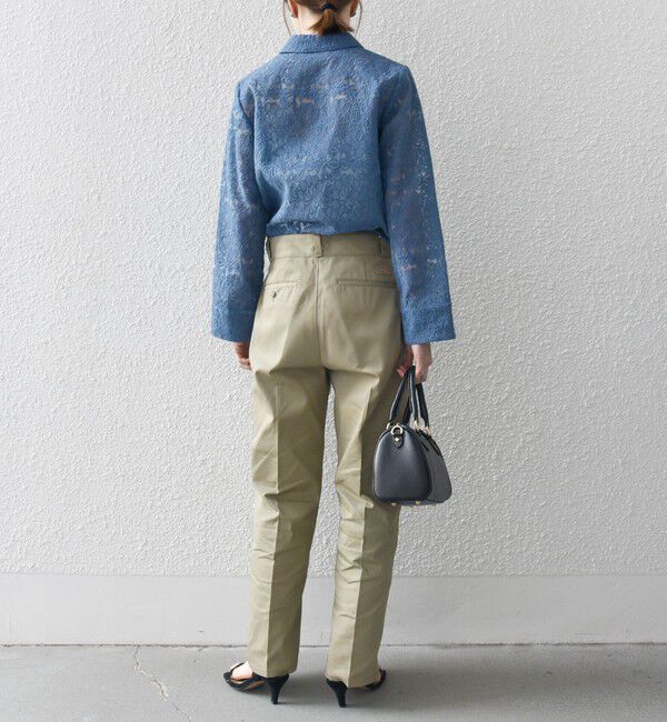 SHIPS any「SHIPS any:〈手洗い可能〉フラワーレース エンブロイダリー シアー シャツ」|シャツ・ブラウス|