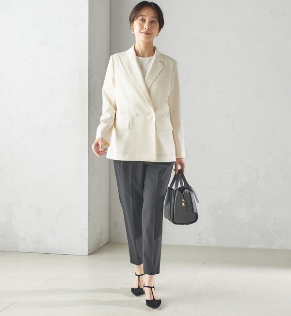 SHIPS for women「〈手洗い可能〉ツイル ダブル ジャケット（セットアップ対応）」|テーラードジャケット|