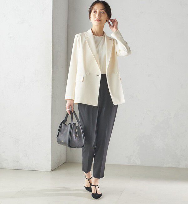 SHIPS for women「〈手洗い可能〉ツイル ダブル ジャケット（セットアップ対応）」|テーラードジャケット|