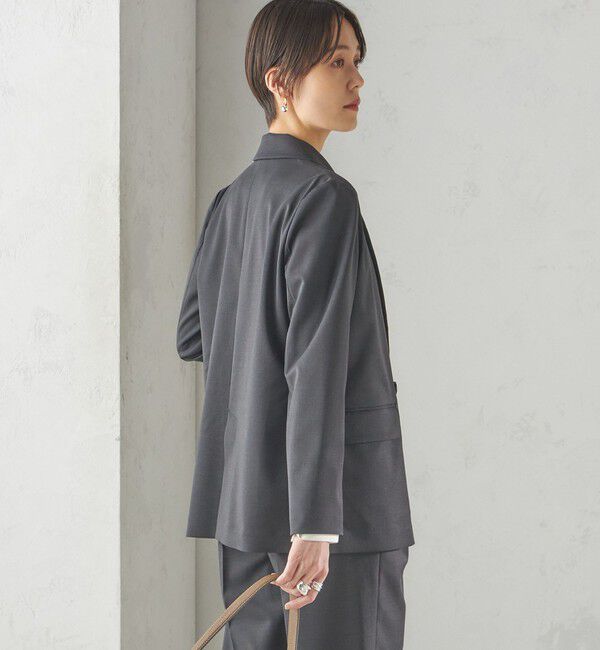 SHIPS for women「〈手洗い可能〉ツイル ダブル ジャケット（セットアップ対応）」|テーラードジャケット|