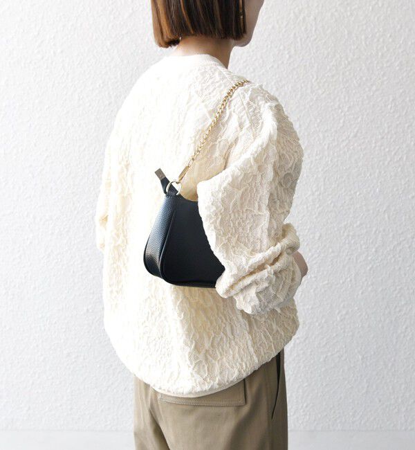 SHIPS any「【WEB限定】SHIPS any:〈手洗い可能〉ジャカード バンピー クルーネック プルオーバー」|ニット・セーター|