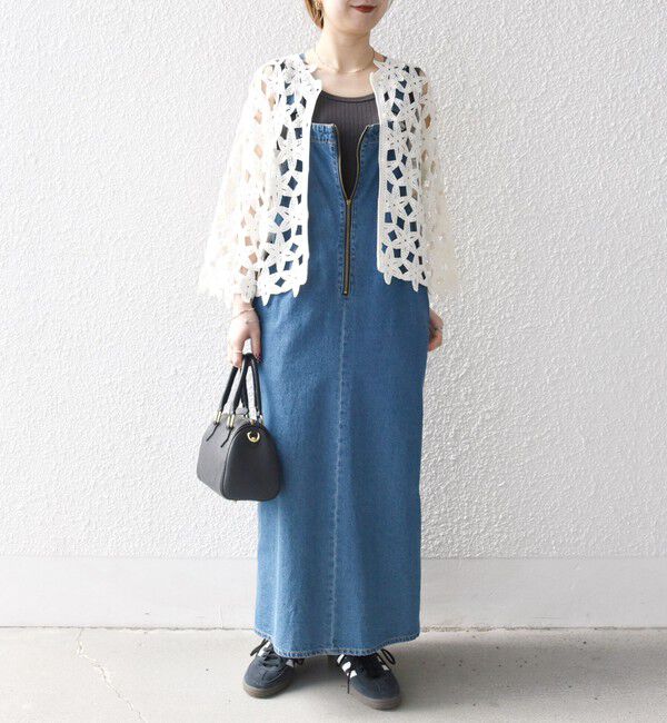 SHIPS any「SHIPS any:〈手洗い可能〉フラワー クロシェ レース カーディガン」|カーディガン|