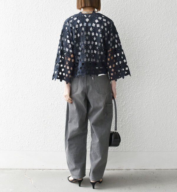 SHIPS any「SHIPS any:〈手洗い可能〉フラワー クロシェ レース カーディガン」|カーディガン|