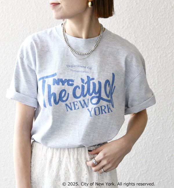 SHIPS any「GOOD ROCK SPEED:〈洗濯機可能〉NYC カラー ロゴ プリント TEE」|Tシャツ・カットソー|