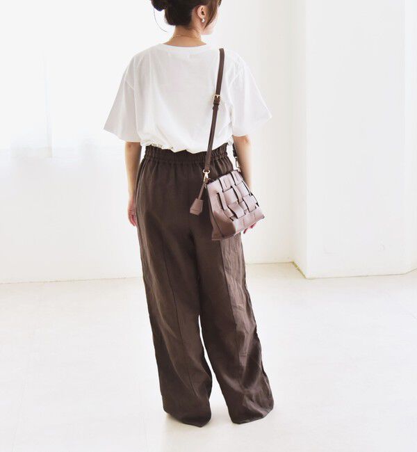 quaranciel「quaranciel:〈洗濯機可能〉ラミー ピンタック ワイド イージー パンツ」|その他|