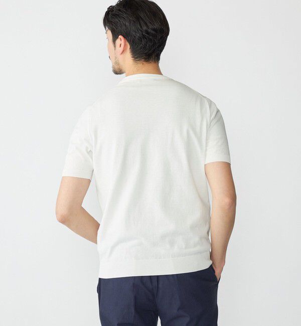 SHIPS「SHIPS: ICE COTTON クルーネック ショートスリーブ ニットTシャツ」|Tシャツ・カットソー|