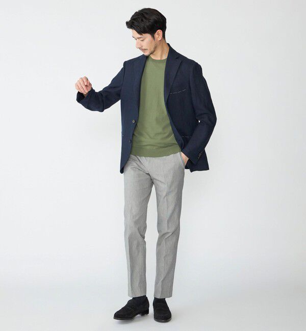 SHIPS「SHIPS: ICE COTTON クルーネック ショートスリーブ ニットTシャツ」|Tシャツ・カットソー|