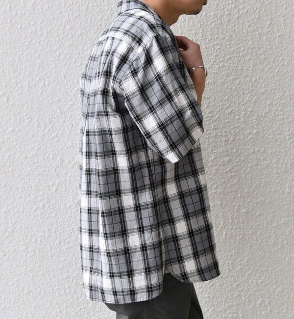 SHIPS any「SHIPS any:〈洗濯機可能〉コットン/リネン チェック オープンカラー プルオーバー シャツ◇」|シャツ・ブラウス|