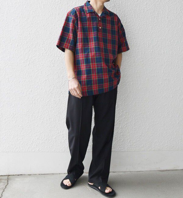 SHIPS any「SHIPS any:〈洗濯機可能〉コットン/リネン チェック オープンカラー プルオーバー シャツ◇」|シャツ・ブラウス|