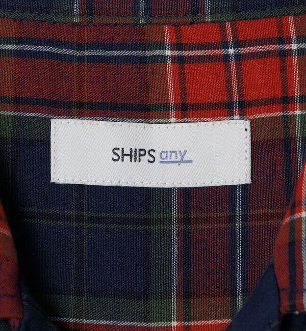 SHIPS any「SHIPS any:〈洗濯機可能〉コットン/リネン チェック オープンカラー プルオーバー シャツ◇」|シャツ・ブラウス|