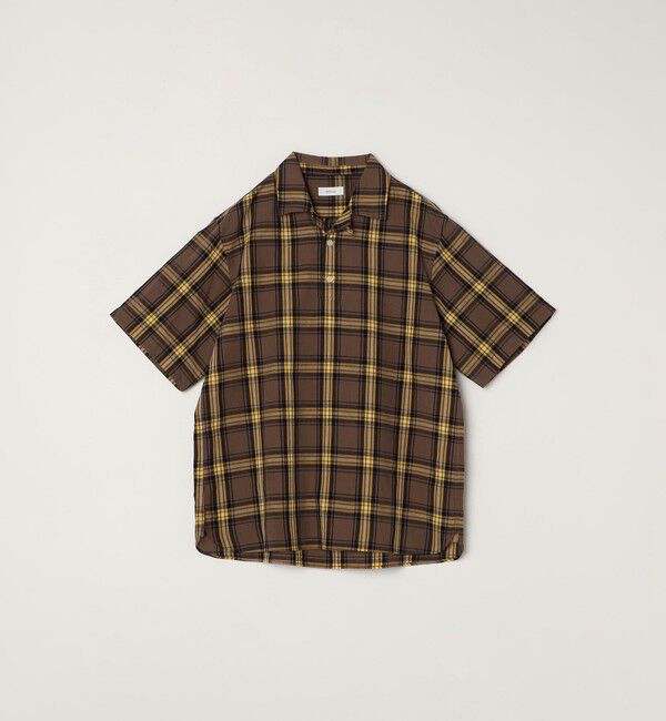 SHIPS any「SHIPS any:〈洗濯機可能〉コットン/リネン チェック オープンカラー プルオーバー シャツ◇」|シャツ・ブラウス|