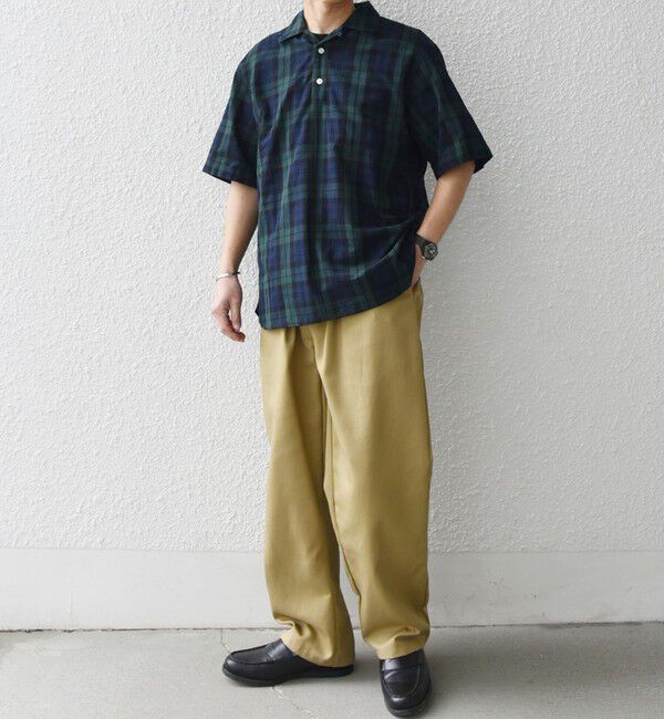 SHIPS any「SHIPS any:〈洗濯機可能〉コットン/リネン チェック オープンカラー プルオーバー シャツ◇」|シャツ・ブラウス|