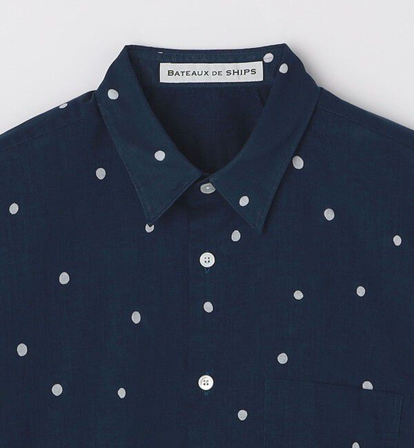 SHIPS「BATEAUX DE SHIPS: レギュラーカラー ドット 半袖 シャツ」|シャツ・ブラウス|