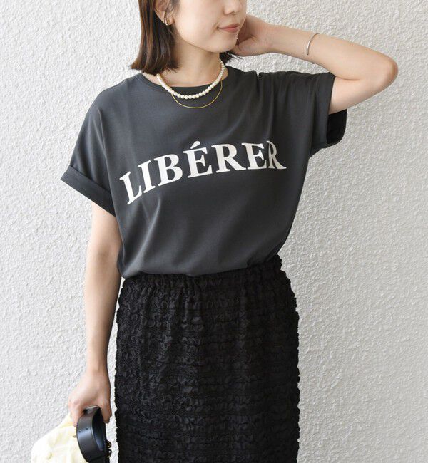 SHIPS Colors 「SHIPS Colors:〈接触冷感・UVカット〉ビッグロゴ ドルマン Tシャツ◇」|Tシャツ・カットソー|ダークグレー
