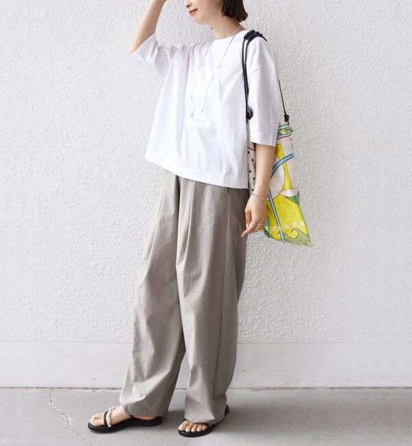 SHIPS for women「ワンポイント 刺繍 スムース ワイド TEE」|Tシャツ・カットソー|