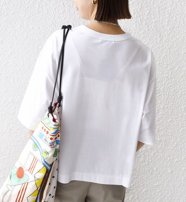 SHIPS for women「ワンポイント 刺繍 スムース ワイド TEE」|Tシャツ・カットソー|