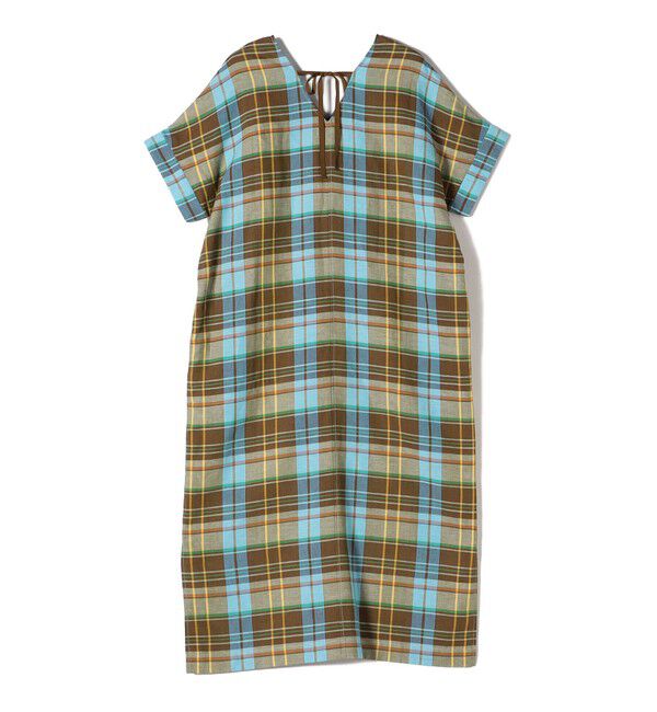 SHIPS for women「SHIPS Primary Navy Label:〈手洗い可能〉カラー マドラス サック ワンピース」|ワンピース|