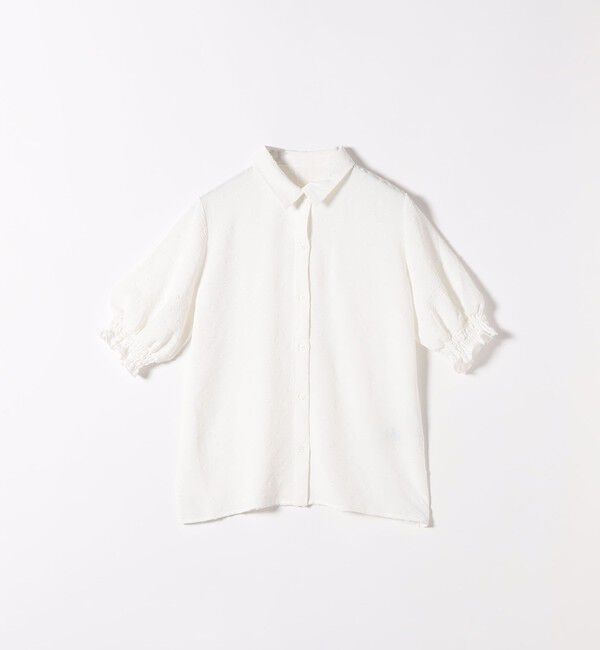 SHIPS any「SHIPS any:〈洗濯機可能〉カットドビー ジャージー パフ シャツ」|Tシャツ・カットソー|