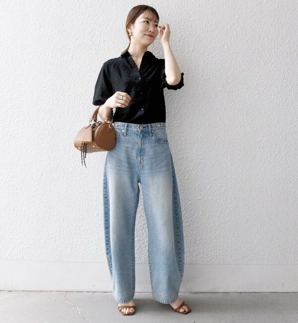 SHIPS any「SHIPS any:〈洗濯機可能〉カットドビー ジャージー パフ シャツ」|Tシャツ・カットソー|