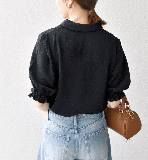 SHIPS any「SHIPS any:〈洗濯機可能〉カットドビー ジャージー パフ シャツ」|Tシャツ・カットソー|