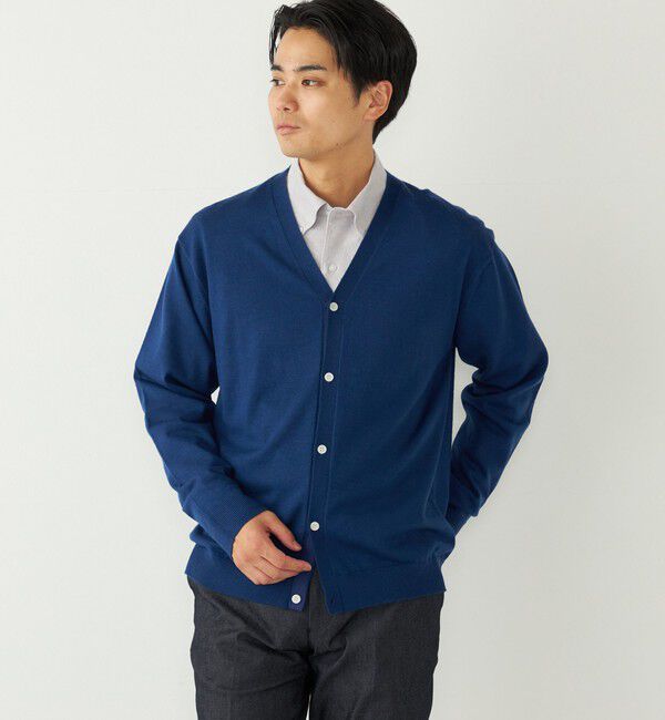 SHIPS Colors 「SHIPS Colors:〈手洗い可能〉アンチピリング 12ゲージ カーディガン」|カーディガン|ロイヤルブルー