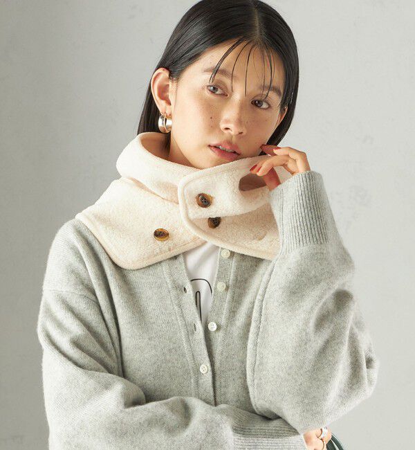 SHIPS for women「〈手洗い可能〉ボア フリース リバーシブル ネックウォーマー」|スヌード|