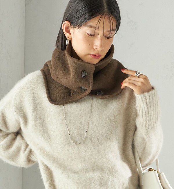 SHIPS for women「〈手洗い可能〉ボア フリース リバーシブル ネックウォーマー」|スヌード|