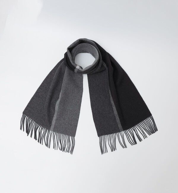 SHIPS「SHIPS: カシミヤ ダブルフェイス パネル マフラー」|マフラー|