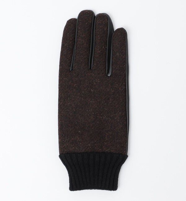 SHIPS「SHIPS:〈タッチパネル対応〉HARRIS TWEED レザー コンビ グローブ」|手袋|