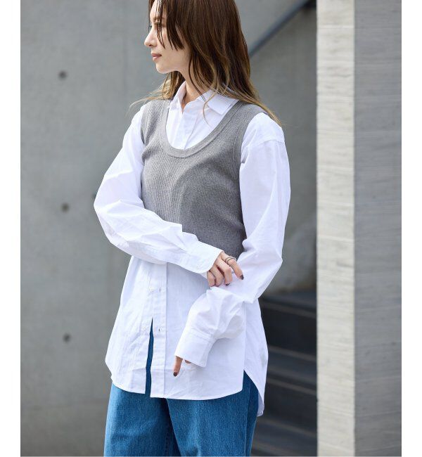 OUTDOOR PRODUCTS Usual Things「ニットシャツニットビスチェ2点SET」|ニット・セーター|