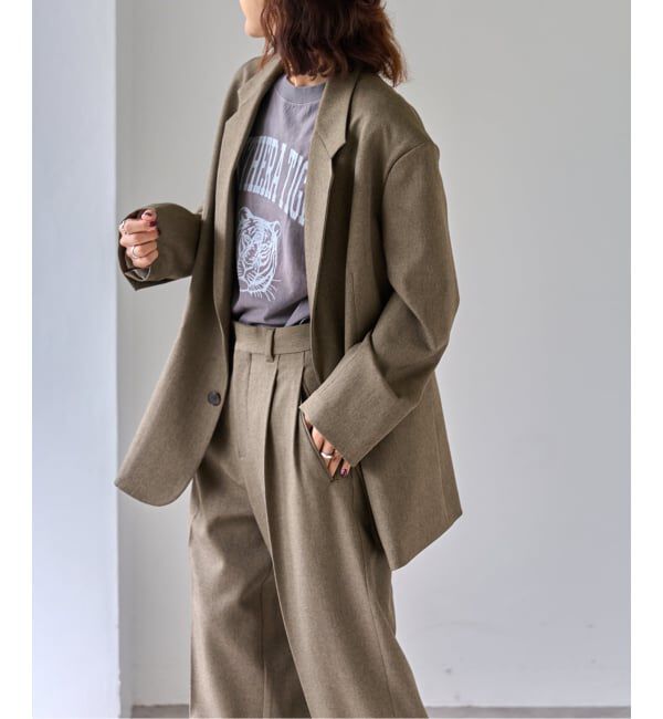 OUTDOOR PRODUCTS Usual Things「PEメランジ2Bジャケット セットアップ対応」|テーラードジャケット|