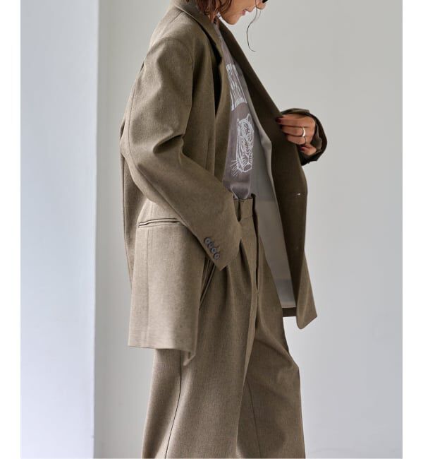 OUTDOOR PRODUCTS Usual Things「PEメランジ2Bジャケット セットアップ対応」|テーラードジャケット|