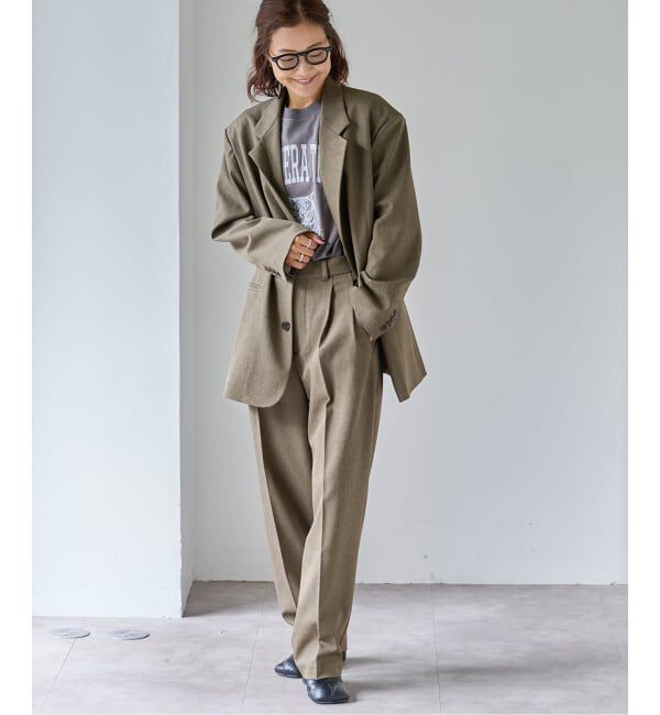 OUTDOOR PRODUCTS Usual Things「PEメランジ2Bジャケット セットアップ対応」|テーラードジャケット|